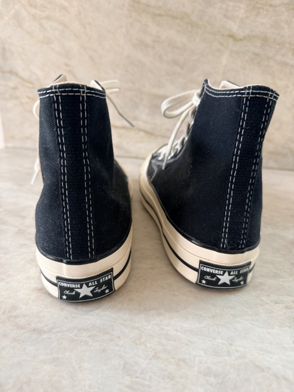 Chuck Taylor Converse Black High Tops - Picture 4 of 5